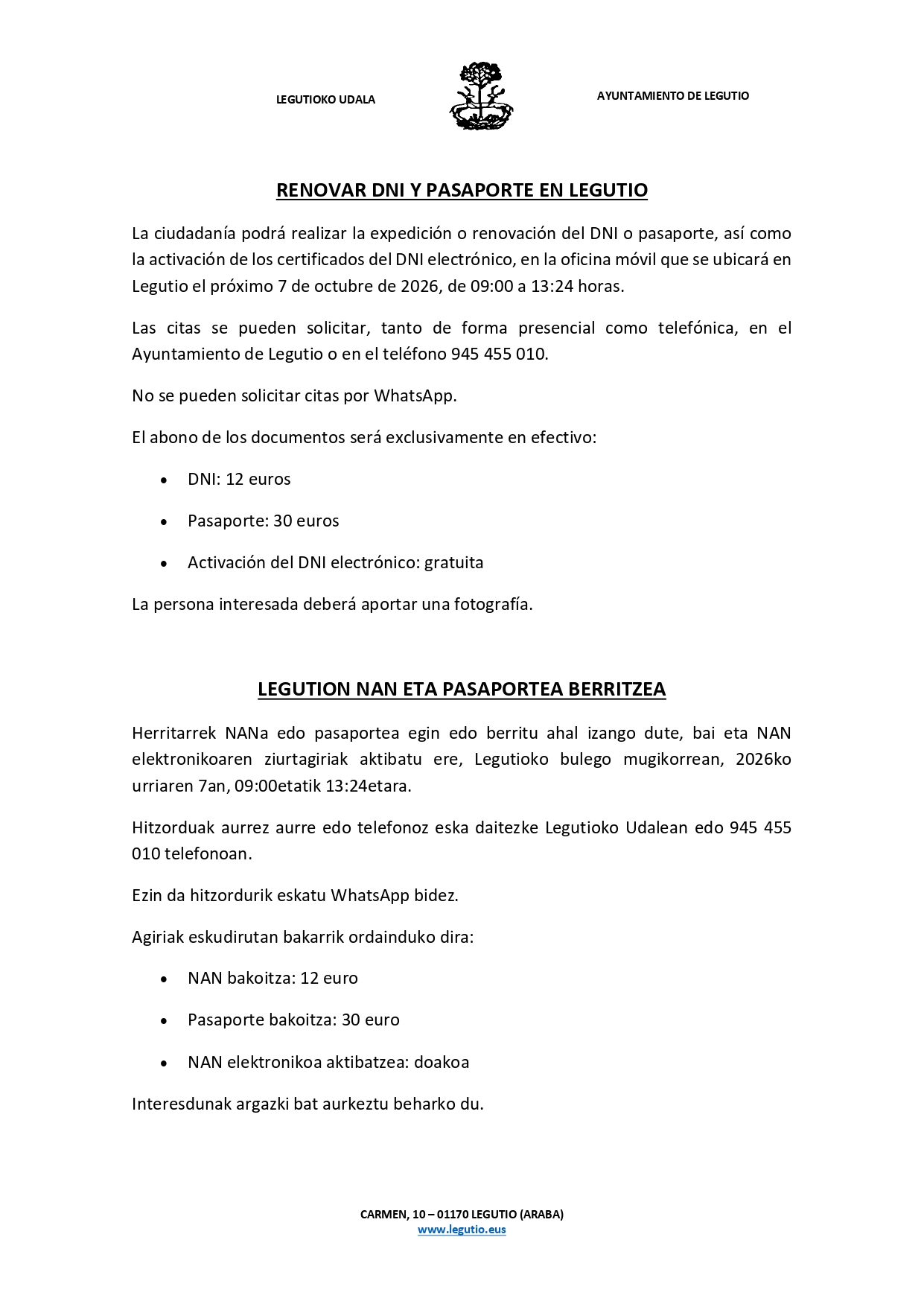 Renovar DNI/ Pasaporte 