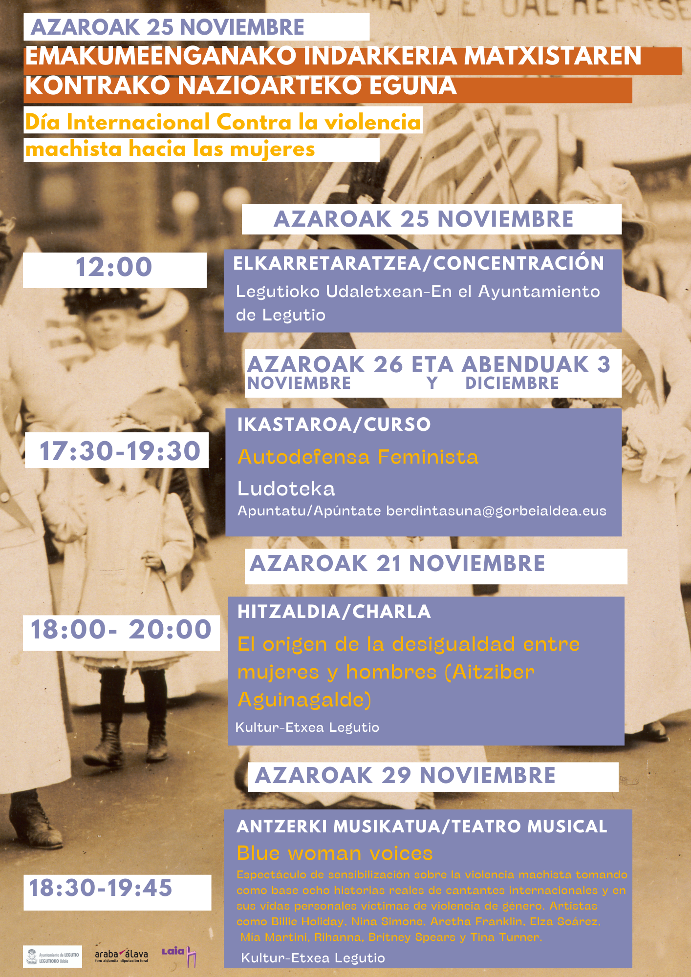 AZAROAK 25 EGUNEKO EGITARAUA