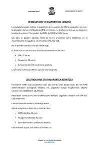 Renovar DNI/ Pasaporte 
