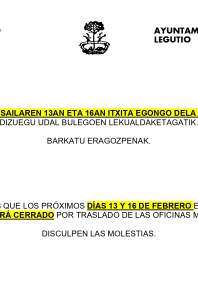 LEKUALDAKETA/ TRASLADO