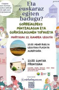 Gurasolagun eta mintzalagunen topaketa. Martxoak 23