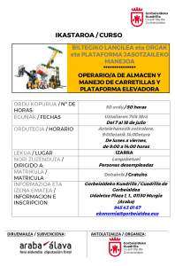 CURSO: Operaria/o de almacén y manejo de carretillas y plataforma elevadora.