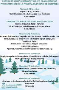 Abenduaren programa
