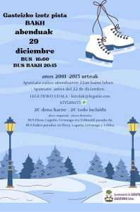 Izotz pistara txangoa. Excursión pista de hielo.